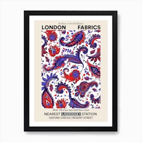 Poster Flower Jubilee London Fabrics Floral Pattern 2 Art Print