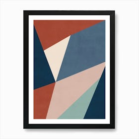 Abstract Red and Blue - 01 Art Print