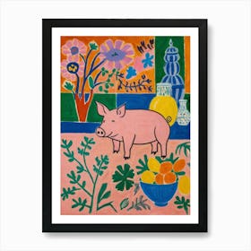 Pig In The Garden Style unemployment Art Print