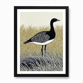 Canada Goose Linocut Bird Art Print