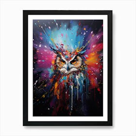 Colorful Owl Art Print