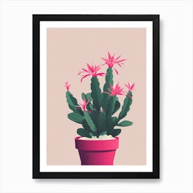 Easter Cactus Illustration 6 Art Print
