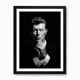 Black And White Photograph Of David Bowie Art Print