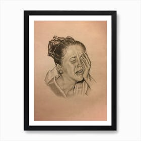 Crying Girl Art Print