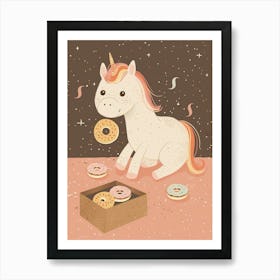 Unicorn & Rainbow Sprinkle Donuts 2 Art Print
