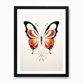 Butterfly Minimalist Abstract 3 Art Print