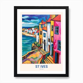 St Ives England 2 Uk Travel Poster Art Print