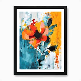 Abstract Floral Experiment With Abstract Shapes And Colors To Create A Modern Floral Composition (4) (1) Art Print