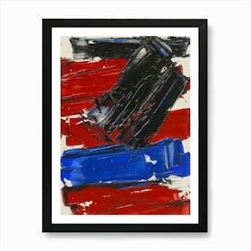 Red, Blue And Black Art Print