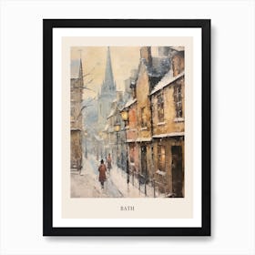 Vintage Winter Painting Poster Bath United Kingdom 1 Art Print