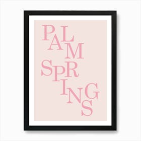 Palm Springs Blush Pink Poster