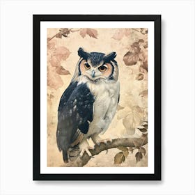 Philipine Eagle Owl Japanese Painting 4 Art Print