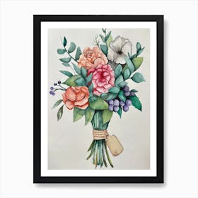 Bouquet Of Flowers Art Print