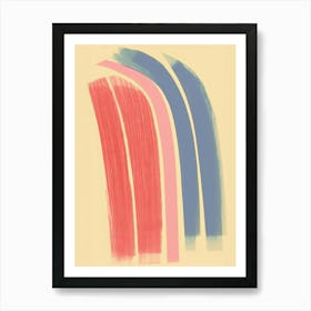 Stripes Pastels Abstract 0 Art Print