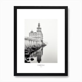 Poster Of Camogli, Italy, Black And White Photo 2 Art Print