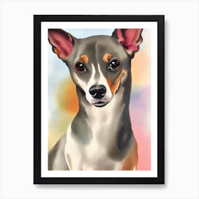 Italian Greyhound 2 Watercolour Dog Art Print