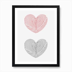 Together Forever Love Fingerprint  Art Print