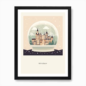 Windsor United Kingdom Snowglobe Poster Art Print