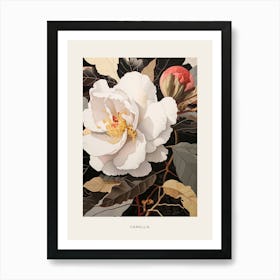 Flower Illustration Camellia 3 Poster Art Print