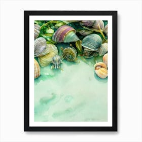 Sea Snails II Storybook Watercolour Art Print