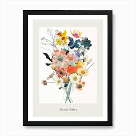 Oxeye Daisy Collage Flower Bouquet Poster Art Print