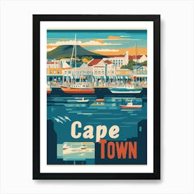 Aihrgdesign A 1970s Inspired Travel Poster For Cape Town 3 Art Print