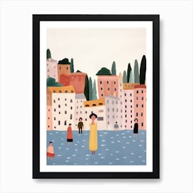 Italian Holidays, Tiny People And Illustration 5 Art Print