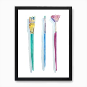 Paintbrushes Art Print