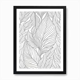 Birch Leaf Leaf William Morris Inspired 3 Art Print
