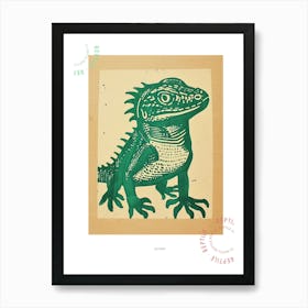 Iguana Bold Block 1 Poster Art Print