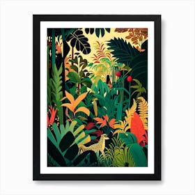 Tropical Paradise Jungle 1 Rousseau Inspired Art Print