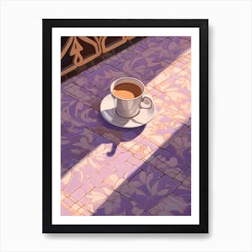 Lavender Latte Art Print