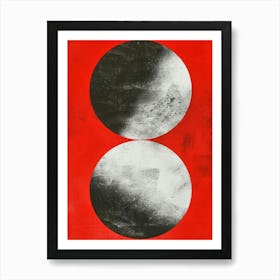 Black And White Circles 11 Art Print