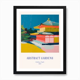 Colourful Gardens Ginkaku Ji  Temple Japan 2 Blue Poster Art Print