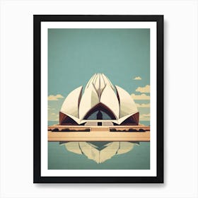 Lotus Temple In Delhi Art Print