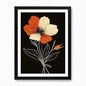 Orange Poppy 1 Art Print