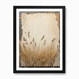 Vintage Card Design Featuring A Central Motif Of Natural Textured Hair Cascading Across An Aged Stu (4) Art Print