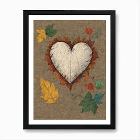 Autumn Heart 4 Art Print