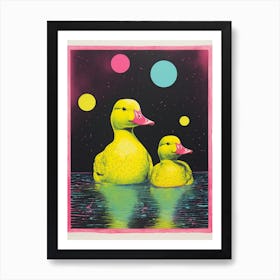 Duckling & Dots Circle 4 Art Print