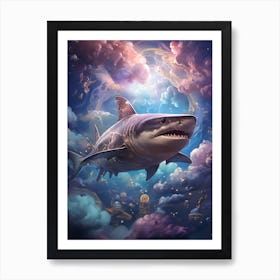 Shark In The Sky Art Print