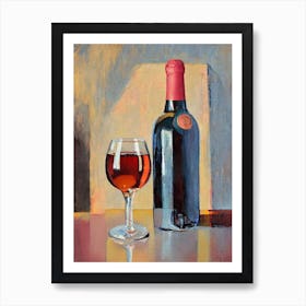 Côtes De Provence 1 Rosé Oil Painting Cocktail Poster Art Print