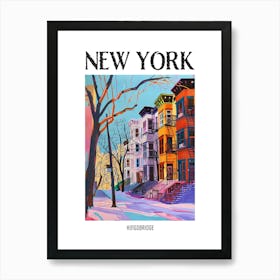 Kingsbridge New York Colourful Silkscreen Illustration 4 Poster Art Print