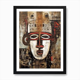 Africa, African Tribe mask Art Print