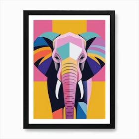 Colourful Elephant Art Print