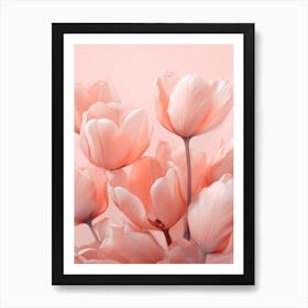 Bleached Tulips Art Print