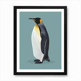 Emperor Penguin Petermann Island Minimalist Illustration 3 Art Print