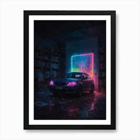 Neon Car 1 Art Print