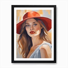 The Hatted Dame Art Print