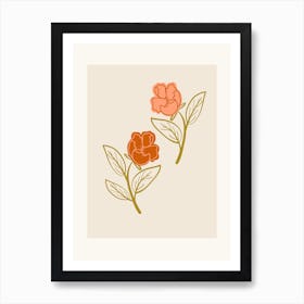 Two Flowers Art Print