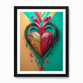 Vibrant Heart Art Print